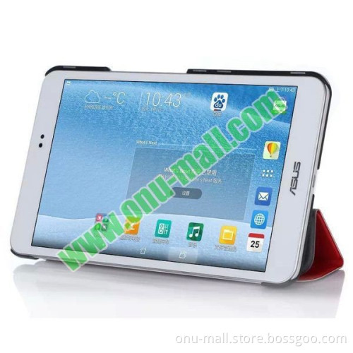 3 Folding Ultra Thin Flip Leather Tablet Case for Asus MeMO Pad 8 ME581C